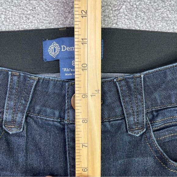 Democracy Jeans Women’s 8 Blue Skinny Mid-Rise Dark Denim Stretch Tummy Panel - Picture 9 of 12
